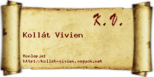 Kollát Vivien névjegykártya